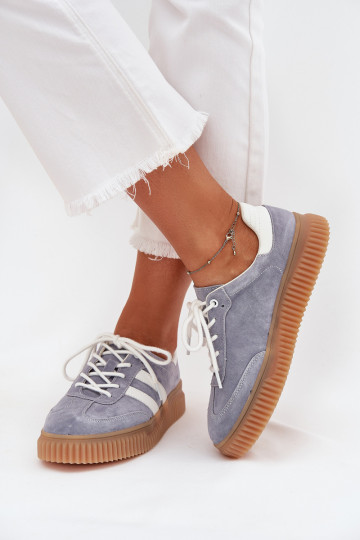 Zapatillas de ante azules con plataforma Tai turirisae 2