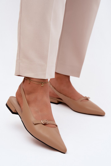 Sandalias de mujer con tacones anchos Tai turiciejka K7449-04 color arena 2