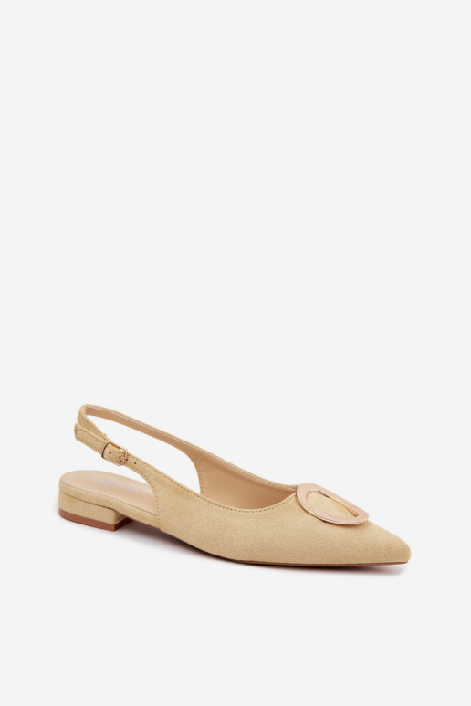 Sandalias de mujer con tacón ancho y adornos de color amarillo de Sparkle
