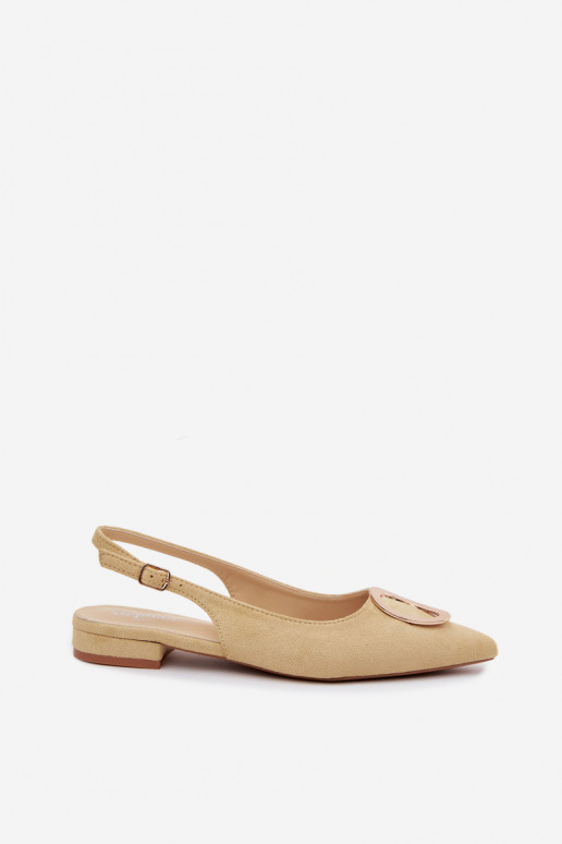 Sandalias de mujer con tacón ancho y adornos de color amarillo de Sparkle