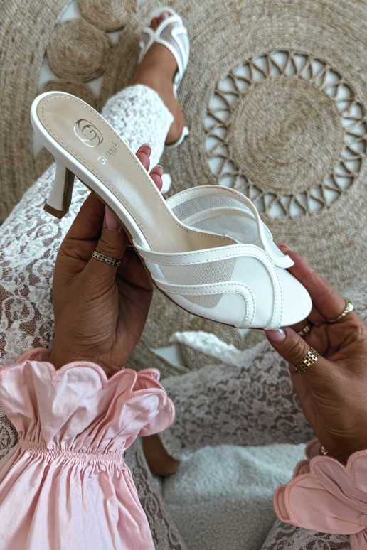 Zapatillas de tacón Starla en blanco