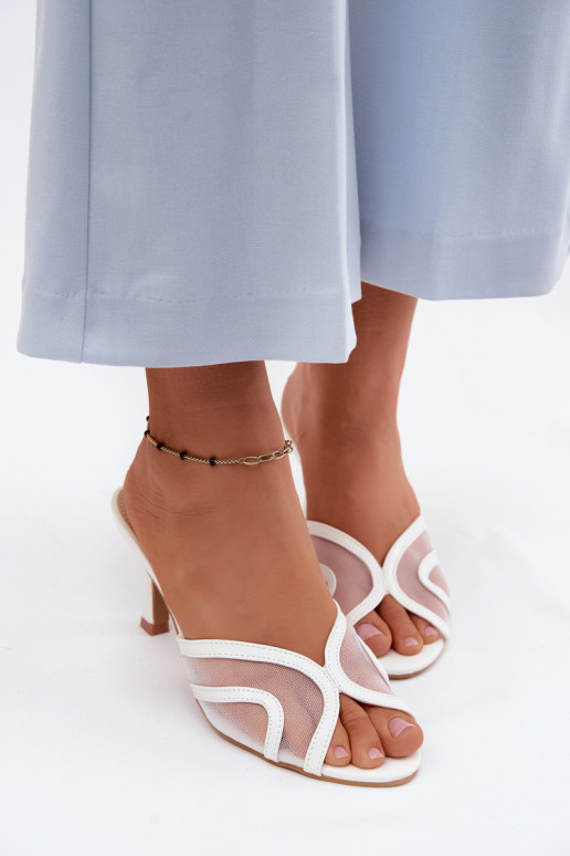 Zapatillas de tacón Starla en blanco