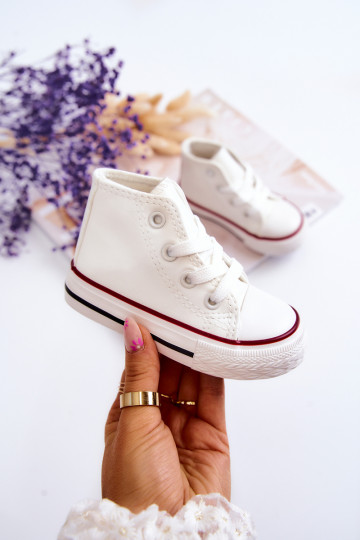 Zapatillas altas blancas de cuero para niños Tai turirney