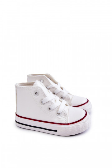 Zapatillas altas blancas de cuero para niños Tai turirney 2
