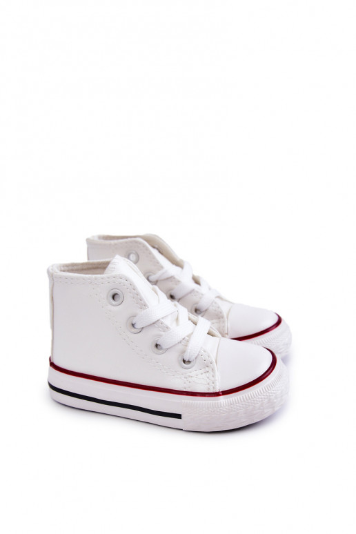 Zapatillas altas blancas de cuero para niños Tai turirney