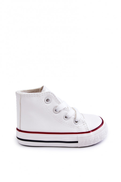 Zapatillas altas blancas de cuero para niños Tai turirney