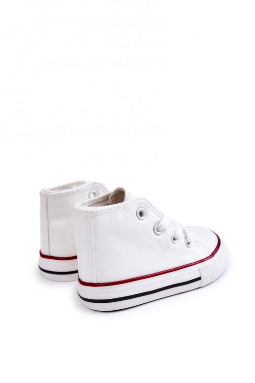Zapatillas altas blancas de cuero para niños Tai turirney