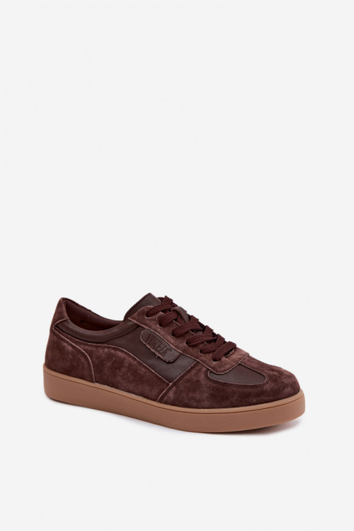 Zapatos de ante para mujer Vinceza 7933 color chocolate