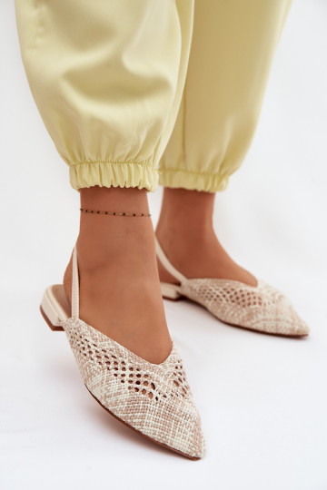 Sandalias de color arena con estampado y tacones anchos para mujer Lelrene