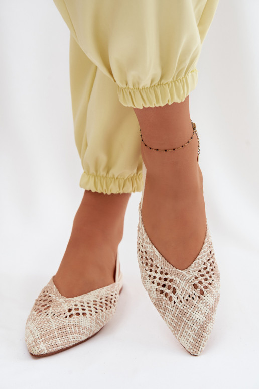 Sandalias de color arena con estampado y tacones anchos para mujer Lelrene
