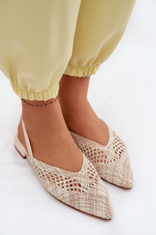 Sandalias de color arena con estampado y tacones anchos para mujer Lelrene