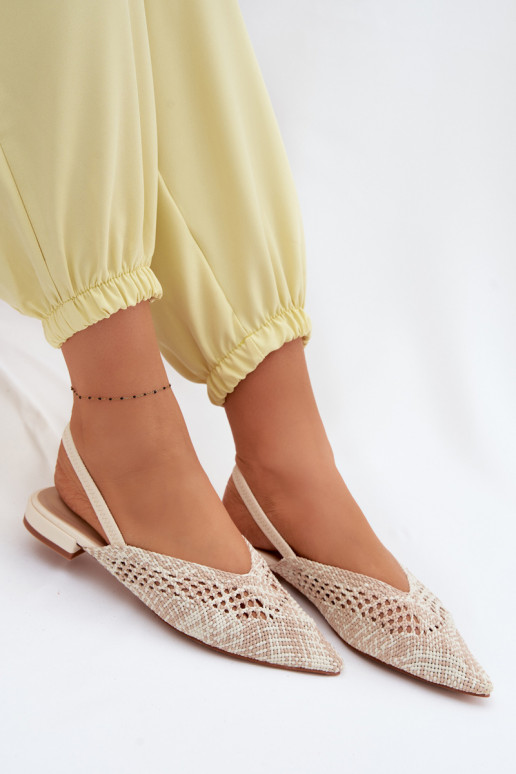 Sandalias de color arena con estampado y tacones anchos para mujer Lelrene