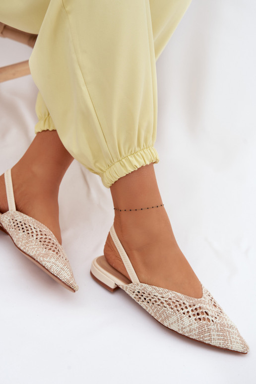 Sandalias de color arena con estampado y tacones anchos para mujer Lelrene