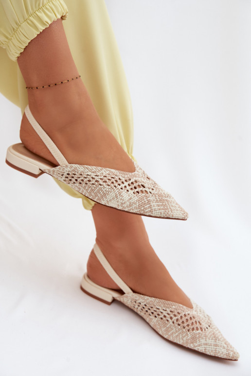 Sandalias de color arena con estampado y tacones anchos para mujer Lelrene