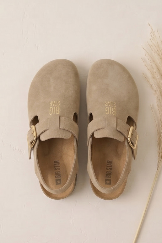 Sandalias de mujerActivadoturalnego de gamuzau Big Star TT274542 beige