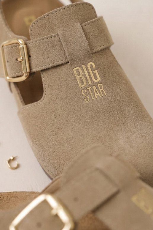 Sandalias de mujerActivadoturalnego de gamuzau Big Star TT274542 beige