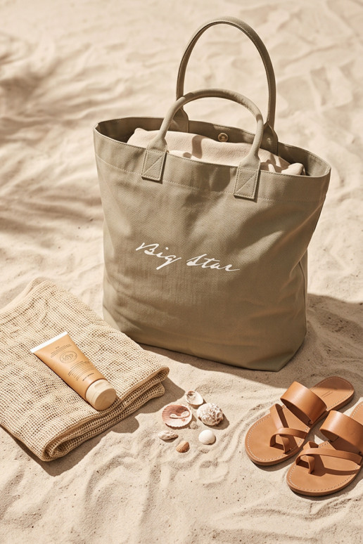Bolso de tela/bolsa Big Star RR574235 arena oscura