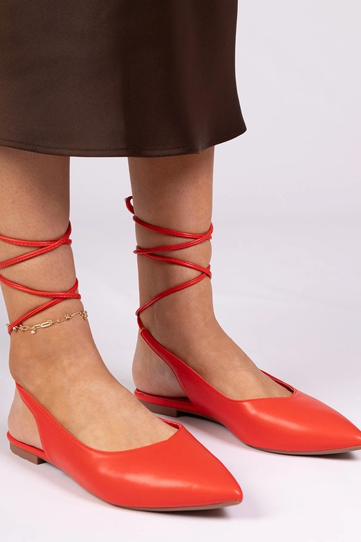 Mules rojas de piel sintética Terry