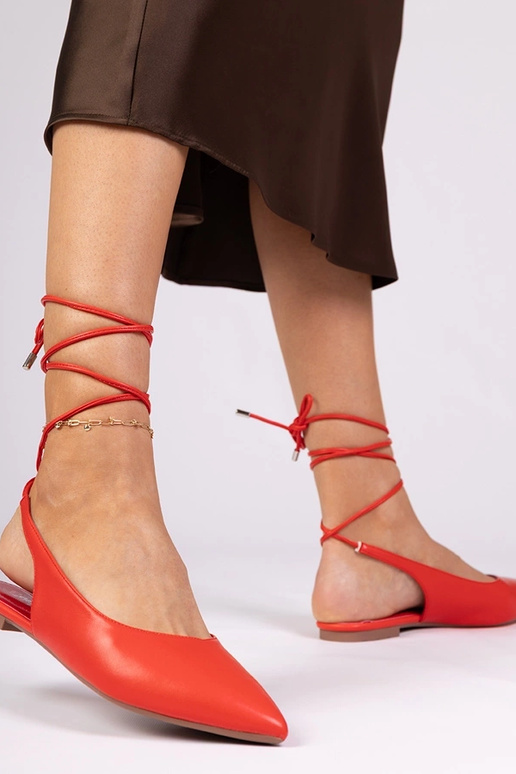 Mules rojas de piel sintética Terry