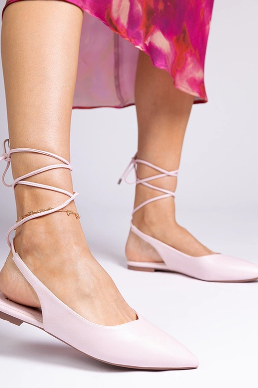 Mules rosas de piel sintética Terry