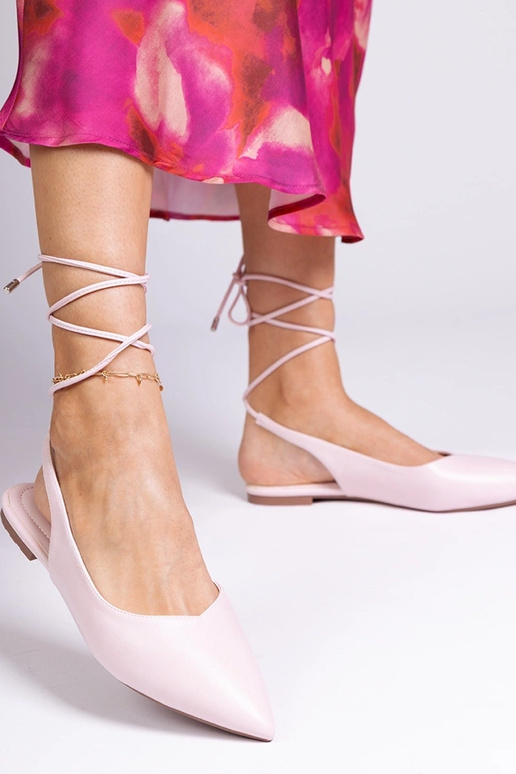 Mules rosas de piel sintética Terry