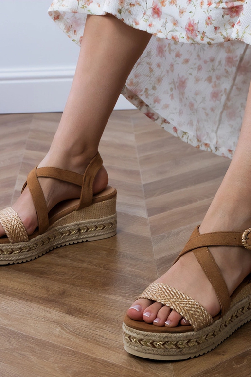 Espadrilles de plataforma marrones Sywiera