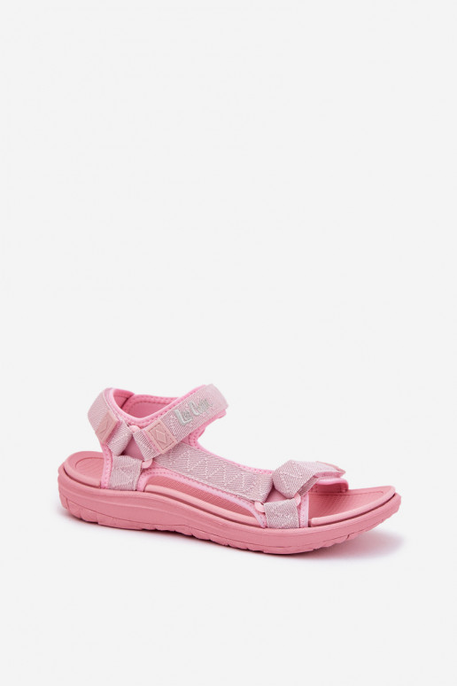 Sandalias de mujer  con sujetadores adhesivos Lee Cooper LCEN-25-34-3561L color rosa
