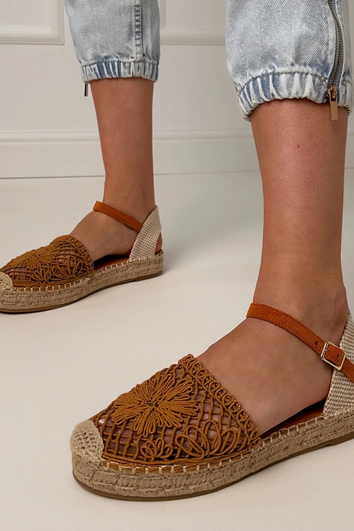 Sandalias de esparto perforadas marrones Santos