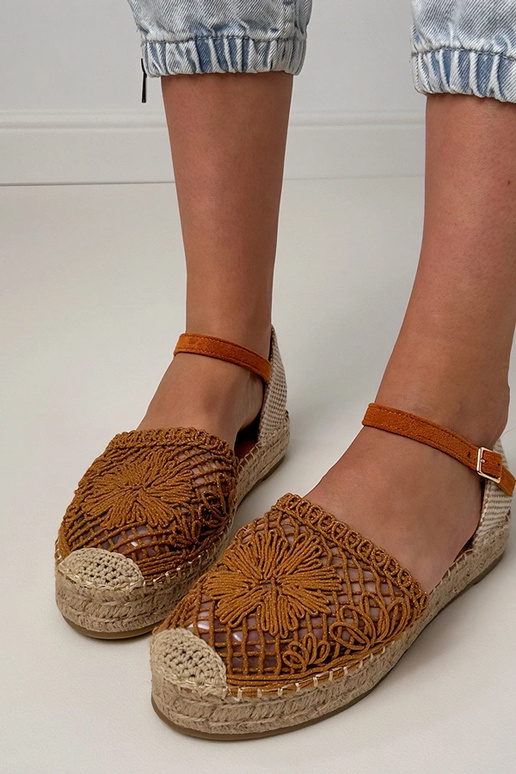 Sandalias de esparto perforadas marrones Santos