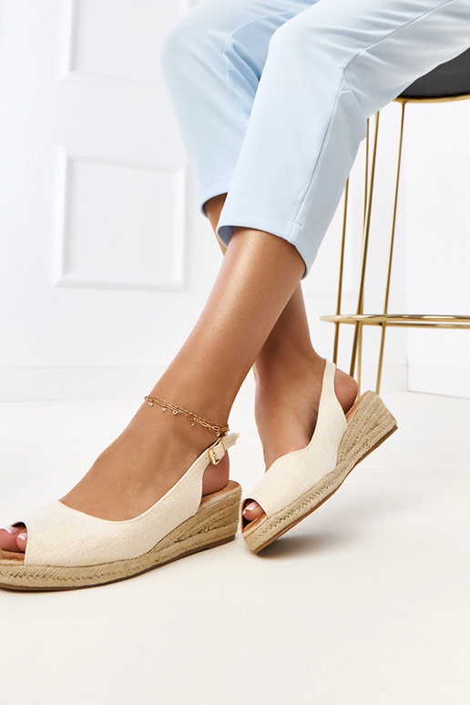 Sandalias de plataforma espadrille beige Nevarez