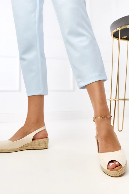 Sandalias de plataforma espadrille beige Nevarez