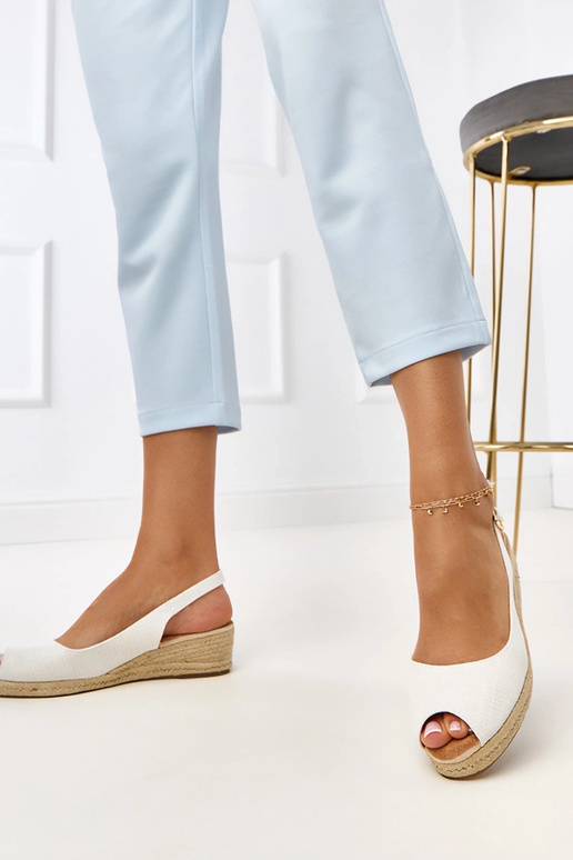 Sandalias de plataforma espadrille blancas Nevarez
