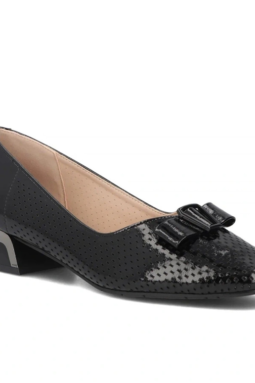 Zapatos negros de tacón cuadrado Filippo
