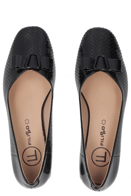 Zapatos negros de tacón cuadrado Filippo