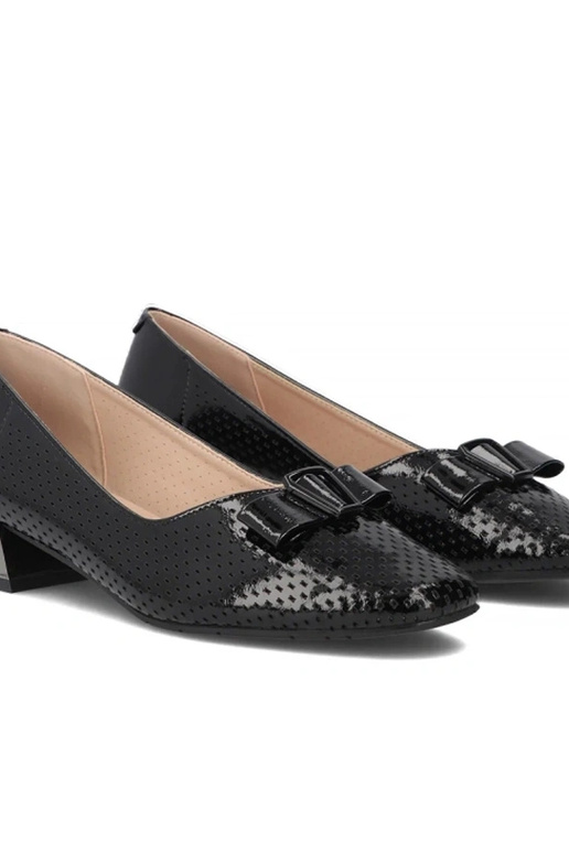 Zapatos negros de tacón cuadrado Filippo