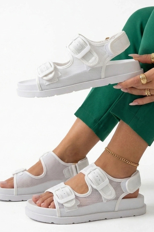 Sandalias blancas con correas ajustables Mila