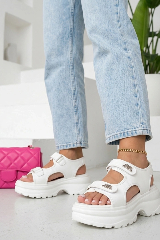 Sandalias blancas con suela gruesa Savannah