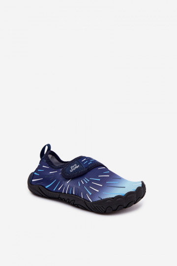 Zapatos infantiles azul oscuro con cierres adhesivos PROINATER PRO-26-48-102K