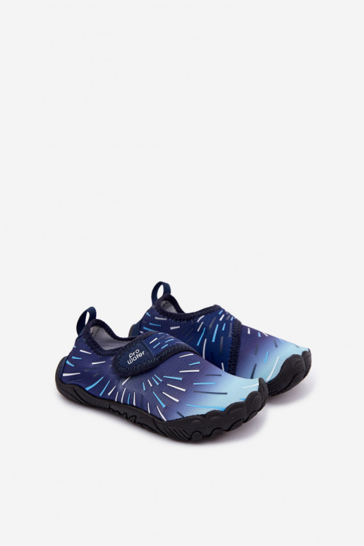 Zapatos infantiles azul oscuro con cierres adhesivos PROINATER PRO-26-48-102K