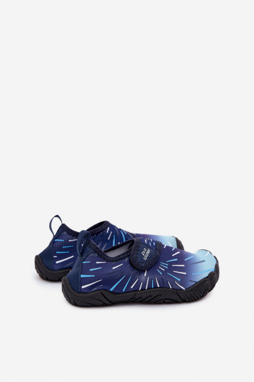 Zapatos infantiles azul oscuro con cierres adhesivos PROINATER PRO-26-48-102K