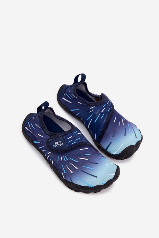 Zapatos infantiles azul oscuro con cierres adhesivos PROINATER PRO-26-48-102K