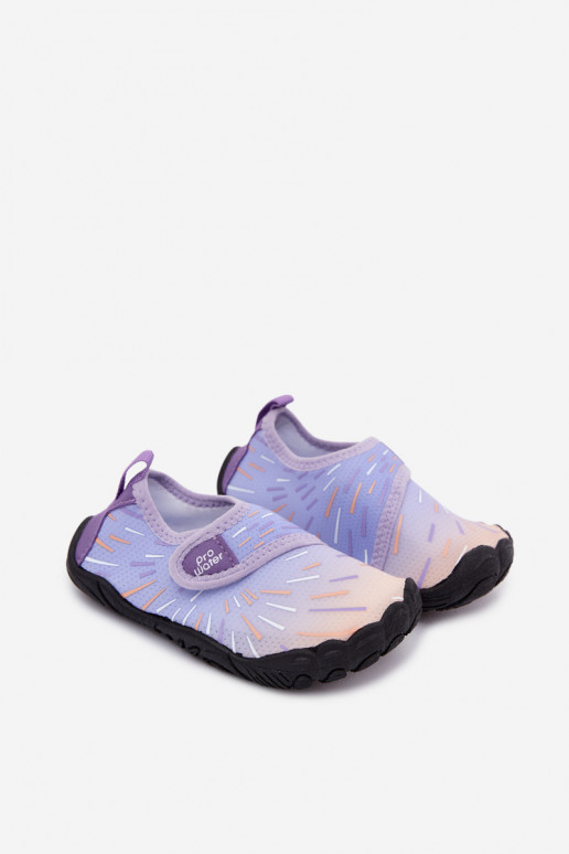 Zapatos infantiles morados con cierres adhesivos PROINATER PRO-26-48-103K