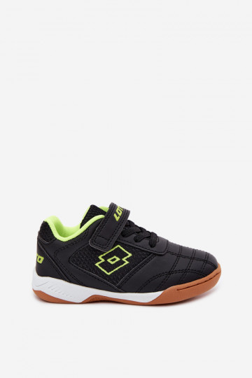 Zapatos deportivos infantiles negros con cierres adhesivos LOTTO INHIZZER 2600120K 2