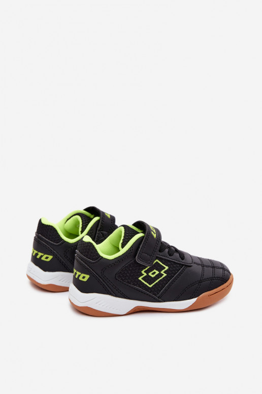 Zapatos deportivos infantiles negros con cierres adhesivos LOTTO INHIZZER 2600120K
