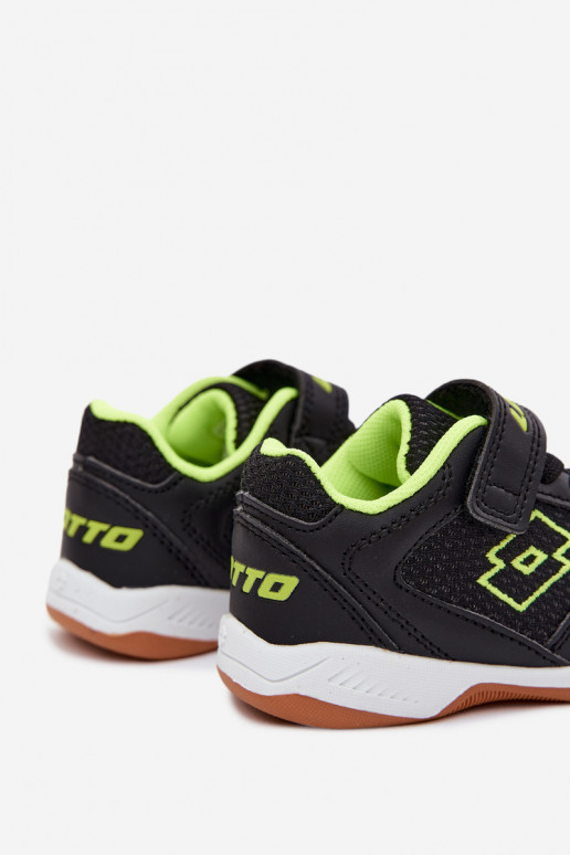 Zapatos deportivos infantiles negros con cierres adhesivos LOTTO INHIZZER 2600120K