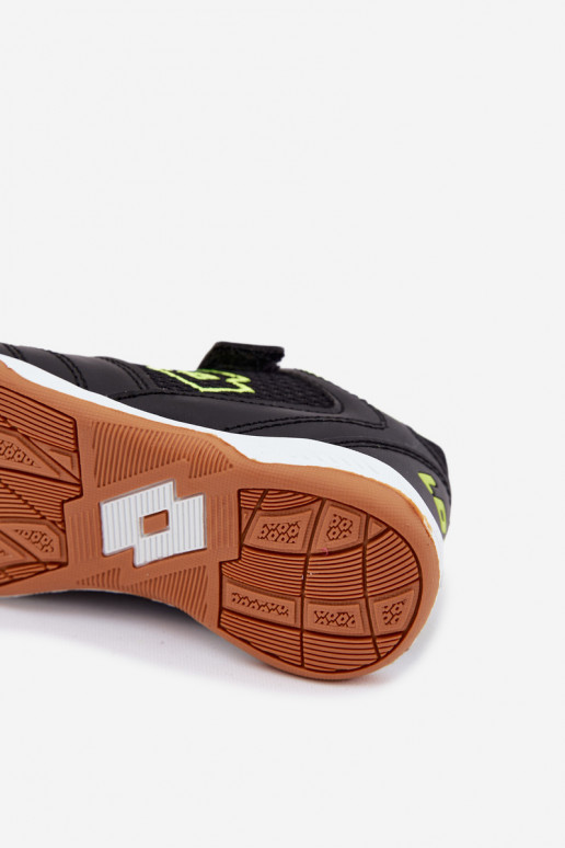 Zapatos deportivos infantiles negros con cierres adhesivos LOTTO INHIZZER 2600120K
