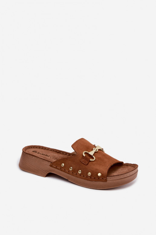 Zapatillas de ante para mujer. Inblu TF0002KU color marrón