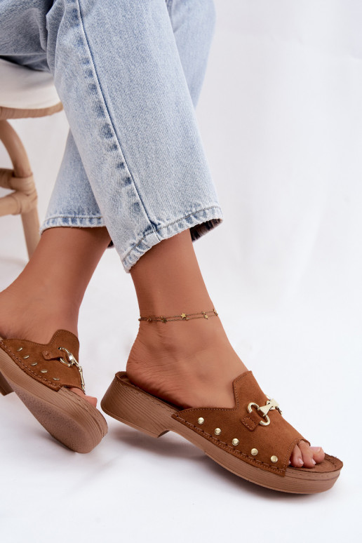 Zapatillas de ante para mujer. Inblu TF0002KU color marrón
