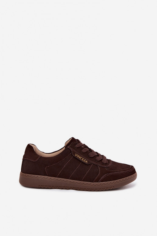 Zapatillas de hombre de ante sintético Vinceza 79635 color chocolate