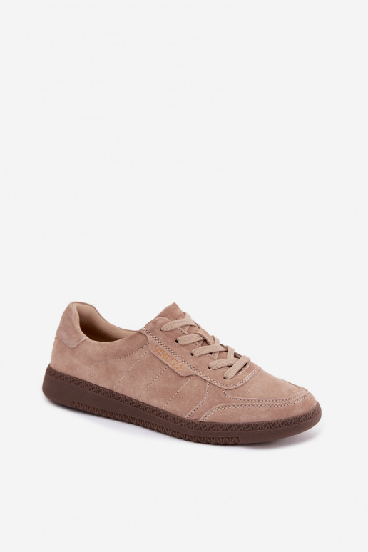 Zapatillas de hombre de ante sintético Vinceza 79635 color arena